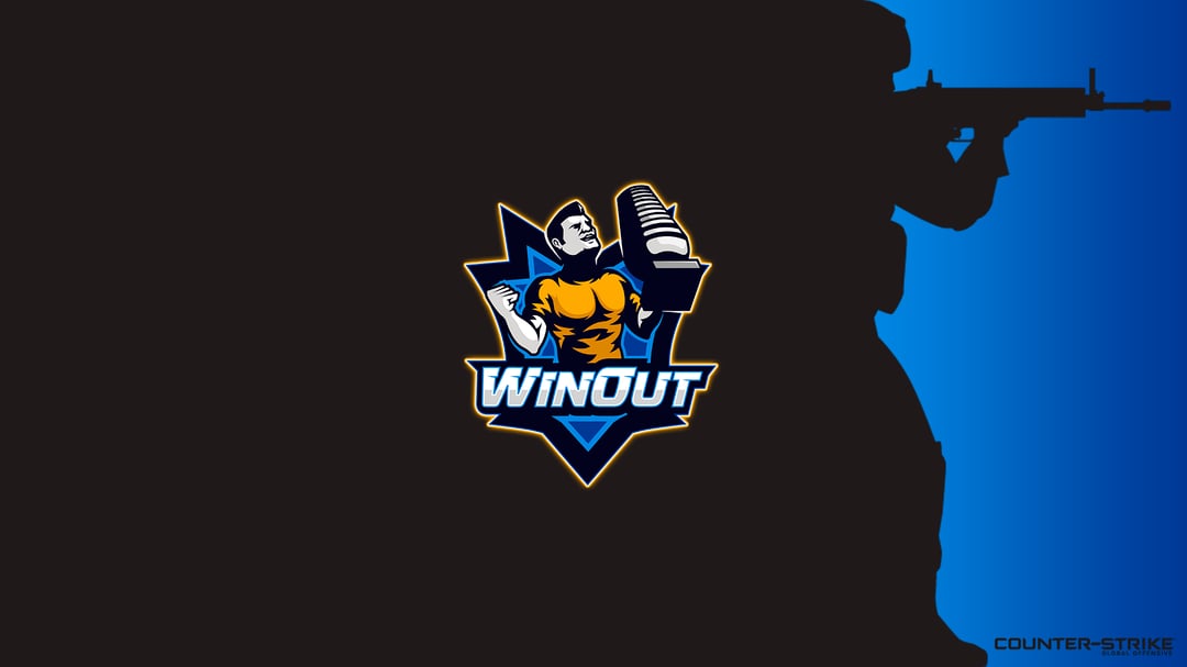 Black with logo - Winout - Blue
