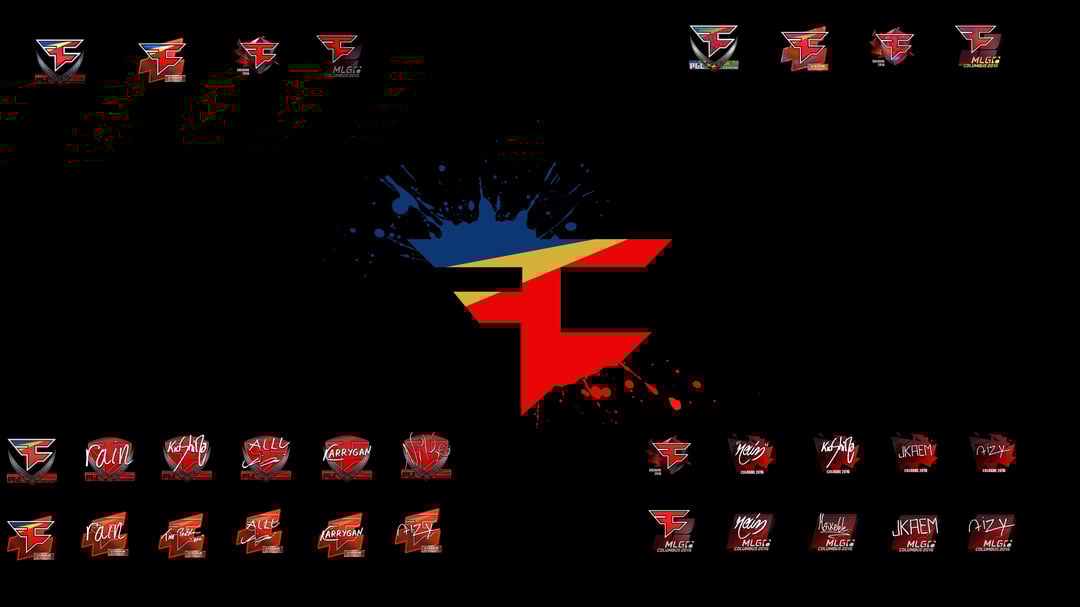 Faze Clan all stickers and autograph by Ronofar