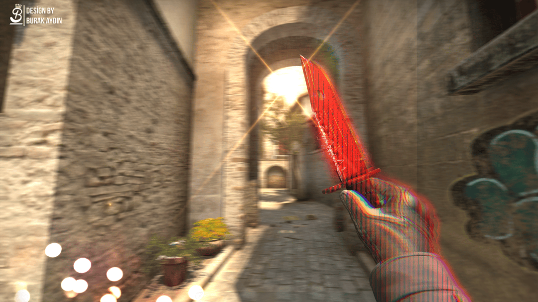 CS:GO - M9 Bayonet Crimson Web - 4K HD Wallpaper