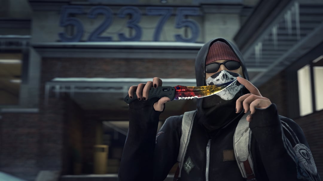 Flip Knife Marble Fade and Knife