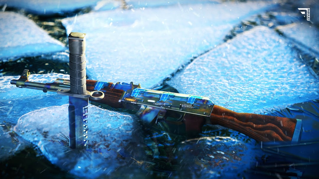 Ak Casehardened 661 Blue Gem 4x Titan Holo